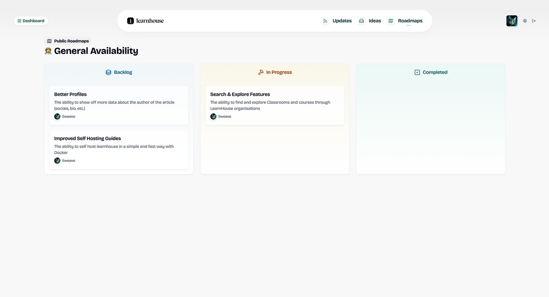 Roadmaps Feature